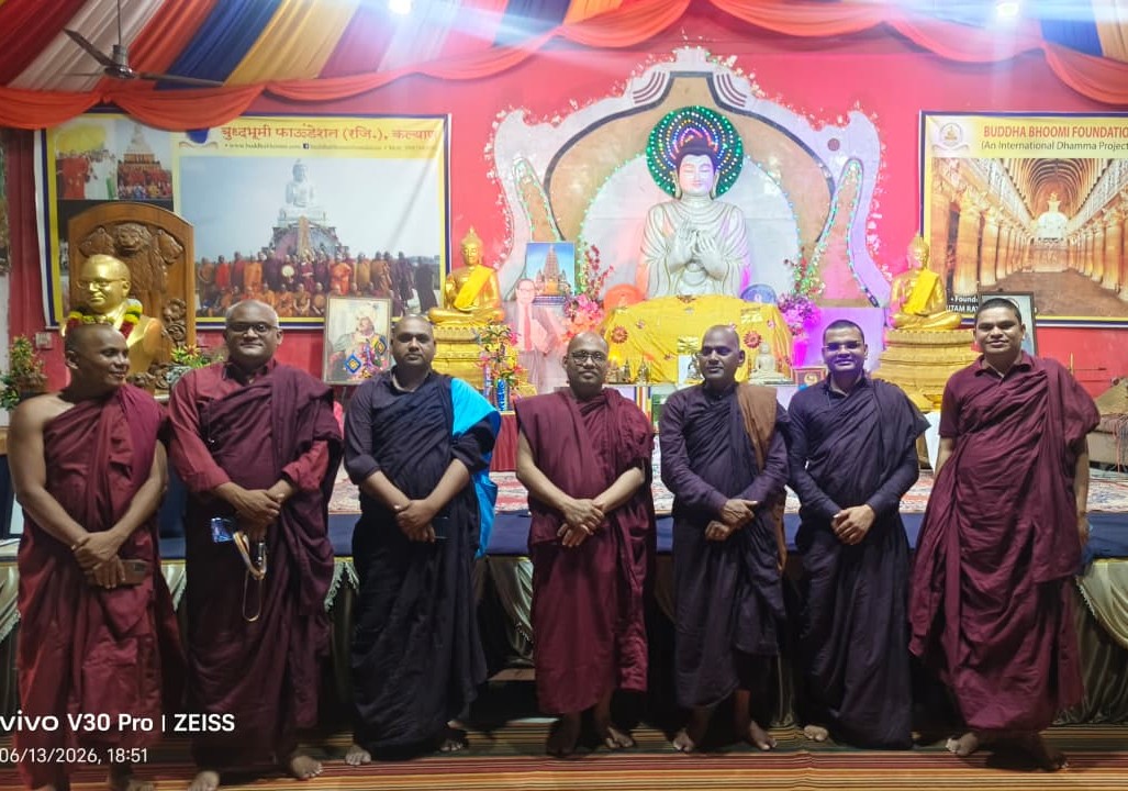 Karunasagar Foundation Dhamma Yatra pilgrims at Bodhgaya
